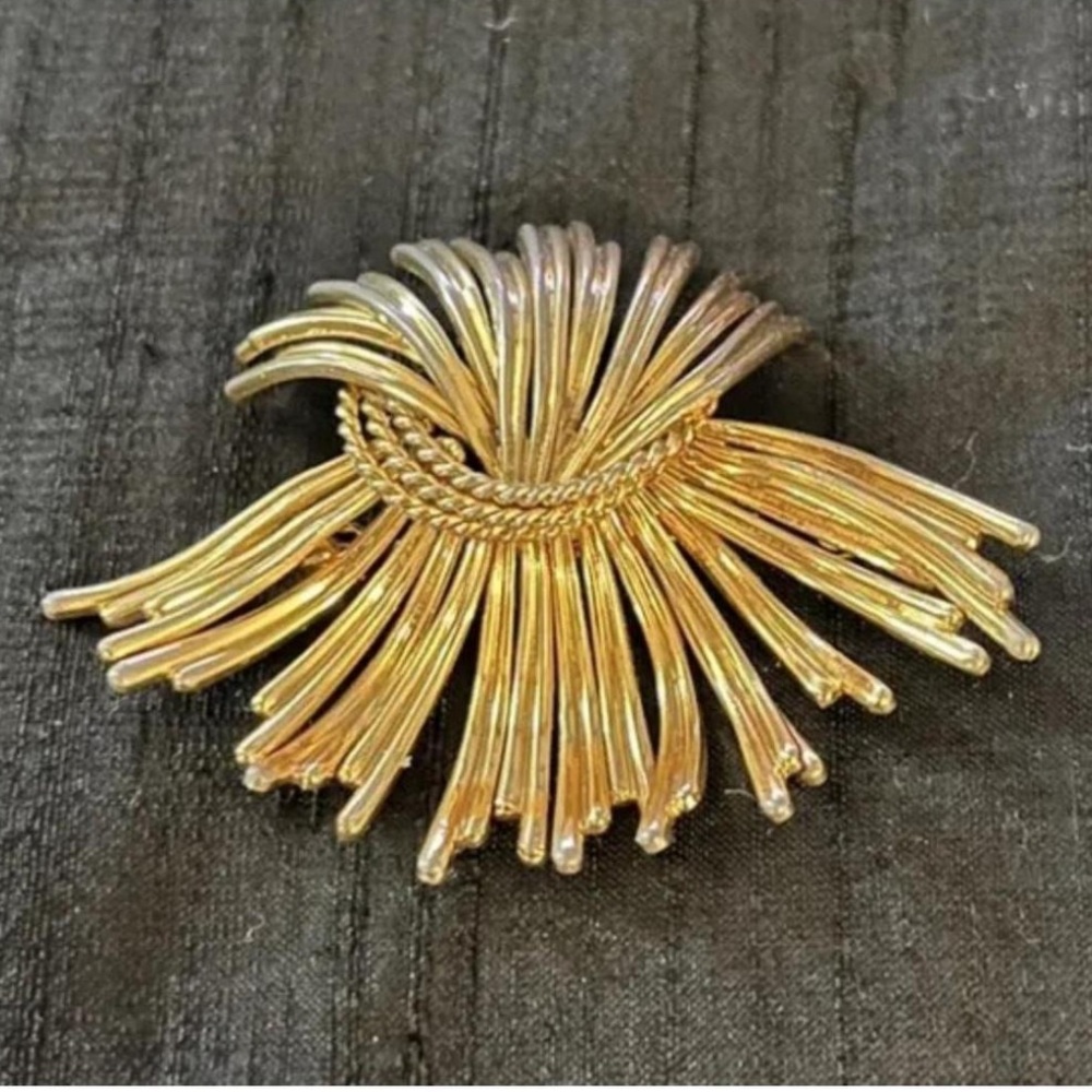 Christian Dior Grosse Gold-tone Brooch Pin, Vintage (1963), Made in Germany